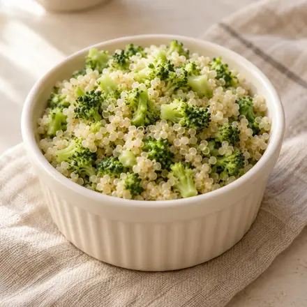 Quinoa com brócolis picadinho Quinoa com brócolis picadinho