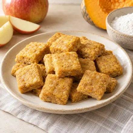 Biscoitinhos de maçã e arroz Biscoitinhos de maçã e arroz