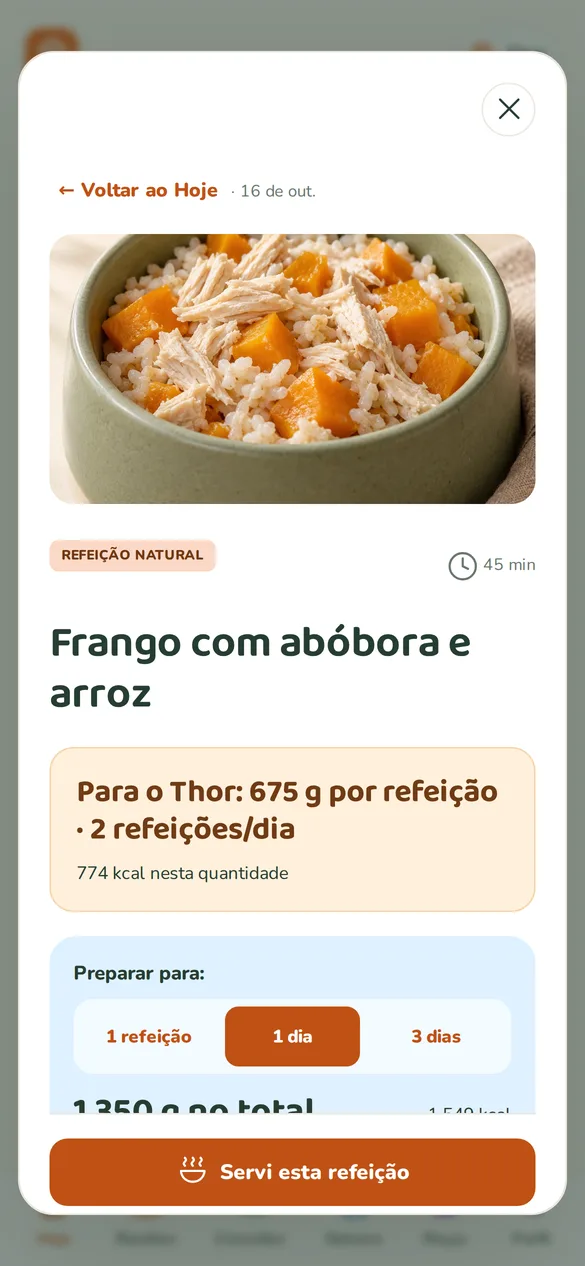 Tela real: quanto dar por refeição